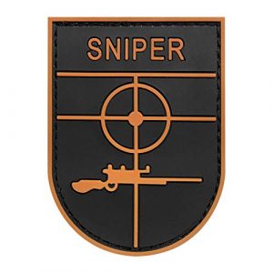 Morton Home Airsoft Morale Patch 1 Morton Home Glow in The Dark 3D PVC Sniper Scope Crosshair SWAT Black Ops Tactical Morale Badge Rubber Patch (Yellow)
