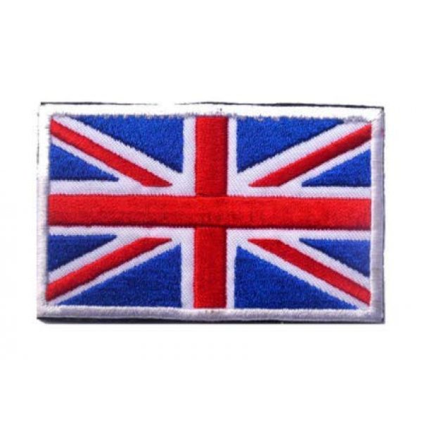 Tactical Embroidery Patch Airsoft Morale Patch 1 British Flag Tactical Embroidery Patch Hook & Loop Morale Patch Military Patch for Clothing Accessory Backpack Armband (color2)