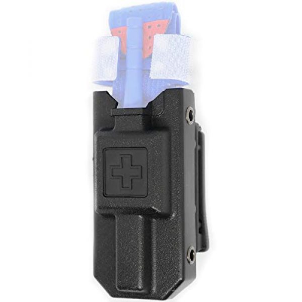 Aid&Aim Tactical Tactical Pouch 1 Tourniquet Holder Pouch by Aid&Aim Tactical for Gen7 Tourniquet or Older Gen Tourniquets- Holster Case with Belt Clip Fits Molle Equipment,Police Gear, Duty and Utility Belt up to 2" Wide