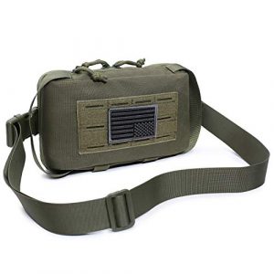 Tacticool Tactical Pouch 1 Tactical Molle Horizontal Pouch Multi-Purpose EDC Utility Pouch Bag of Laser Cut Design