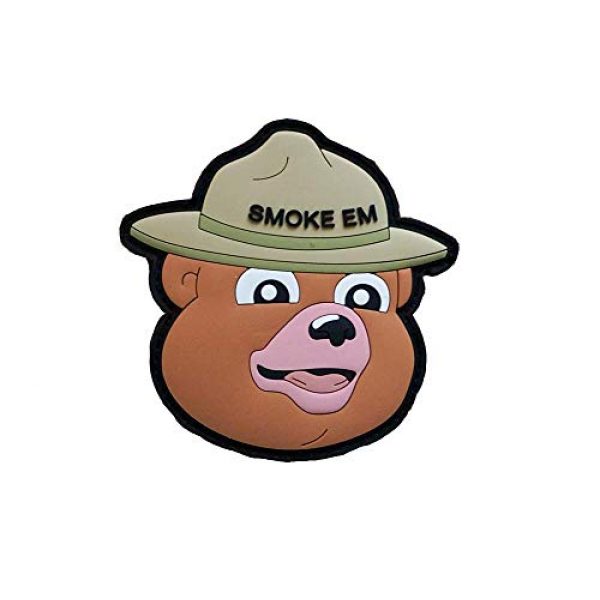 STICKTHISON Airsoft Morale Patch 1 Smoke em Morale Patch - Tactical Rubber/PVC Hook and Loop Style - Ships Free from USA - Veteran Owned