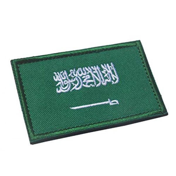 Tactical Embroidery Patch Airsoft Morale Patch 2 2pcs Saudi Arabia Flag Embroidery Patch Military Tactical Morale Patch Badges Emblem Applique Hook Patches for Clothes Backpack Accessories