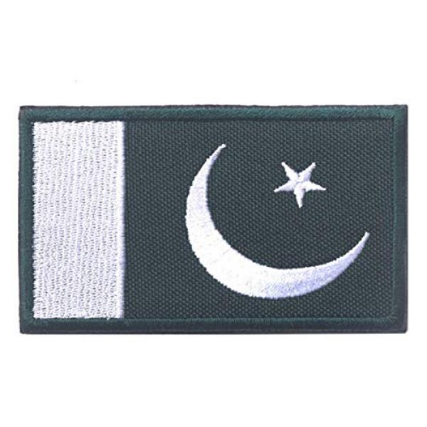 Tactical Embroidery Patch Airsoft Morale Patch 2 2pcs Pakistan Flag Embroidery Patch Military Tactical Morale Patch Badges Emblem Applique Hook Patches for Clothes Backpack Accessories