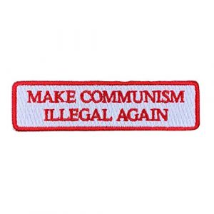 Violent Little Machine Shop Airsoft Morale Patch 1 Make Communism Illegal Again Embroidered Morale Patch