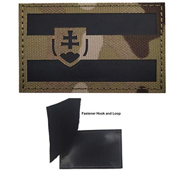 ODSP Airsoft Morale Patch 5 2 Pack Slovakia Flag IR Infrared Reflective Patch, National Slovak DIY Tactical Military Morale Emblem Armband Badges Decorative Appliques with Hook and Loop Fastener Backing