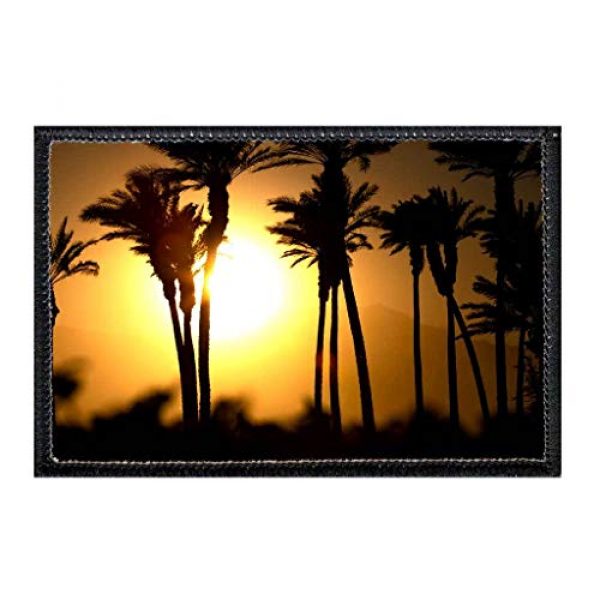 P PULLPATCH Airsoft Morale Patch 1 Palm Springs Palms Morale Patch | Hook and Loop Attach for Hats, Jeans, Vest, Coat | 2x3 in | by Pull Patch