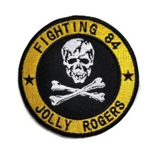 Embroidery Patch Airsoft Morale Patch 1 VF-84 Jolly Rogers Fighter Squadron Embroidery Patch Military Tactical Clothing Accessory Backpack Armband Sticker Gift Patch Decorative Patch Embroidered Patch
