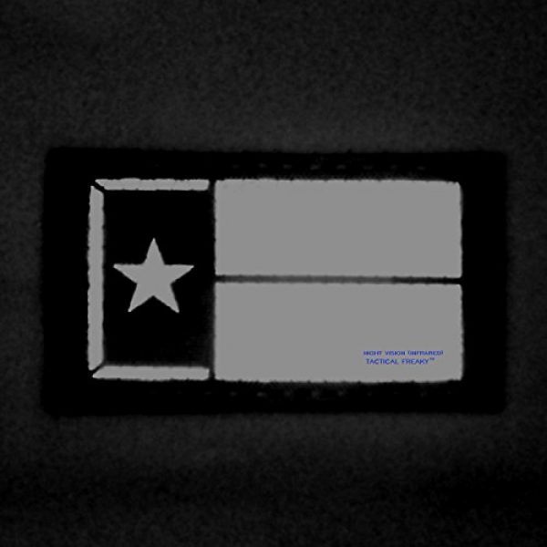 Tactical Freaky Airsoft Morale Patch 2 Multicam Infrared IR Texas Lone Star Flag 3.5x2 IFF Tactical Morale Fastener Patch