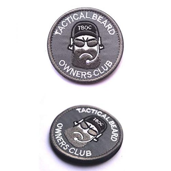 SOUTHYU Airsoft Morale Patch 3 SOUTHYU 4 Pcs Tactical Beard Club Morale Patches Embroidered Badge, Hook and Loop Patch