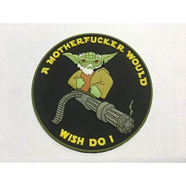 Pars Outdoor Airsoft Morale Patch 1 Tactical Yoda Mini Gun Ac-130 Door Gunner 3D PVC Patch Morale Patch