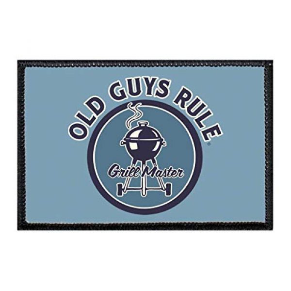 P PULLPATCH Airsoft Morale Patch 1 Old Guys Rule - Grill Master Morale Patch | Hook and Loop Attach for Hats, Jeans, Vest, Coat | 2x3 in | by Pull Patch