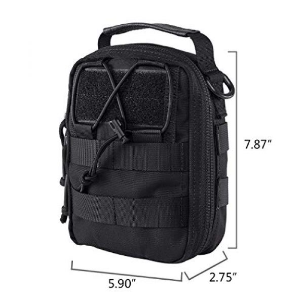 IDOGEAR Tactical Pouch 3 IDOGEAR Tactical MOLLE EMT Pouch Medical Pouch First Aid IFAK Utility Pouch Airsoft Hunting EDC Med Bag 500D Nylon (Pouch Only)