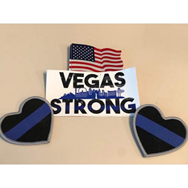 Funiverse Airsoft Morale Patch 5 Bulk 5 Pack of Thin Blue Line Police Heart Morale Patch - Show Your Support for Law Enforcement