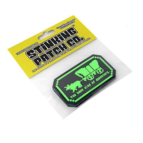 Stinking Patch Co. Airsoft Morale Patch 7 You Have Died of Dysentery PVC Rubber Tactical Patch | Oregon Trail Inspired | Funny Morale Patch