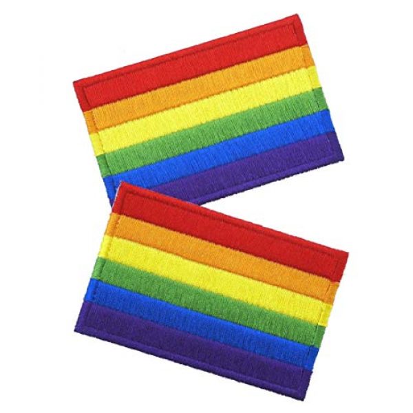 Graphic Dust Airsoft Morale Patch 2 Graphic Dust Rainbow Flag Sign Gay LGBT Lesbian Embroidered Iron on Patch Logo Gay Pride Festival Rights Love DIY Heart Sign Symbol