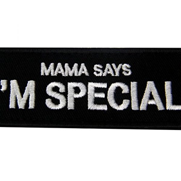EmbTao Airsoft Morale Patch 2 Mama Says I'm Special Tactical Morale Emblem Embroidered Fastener Hook & Loop Patch