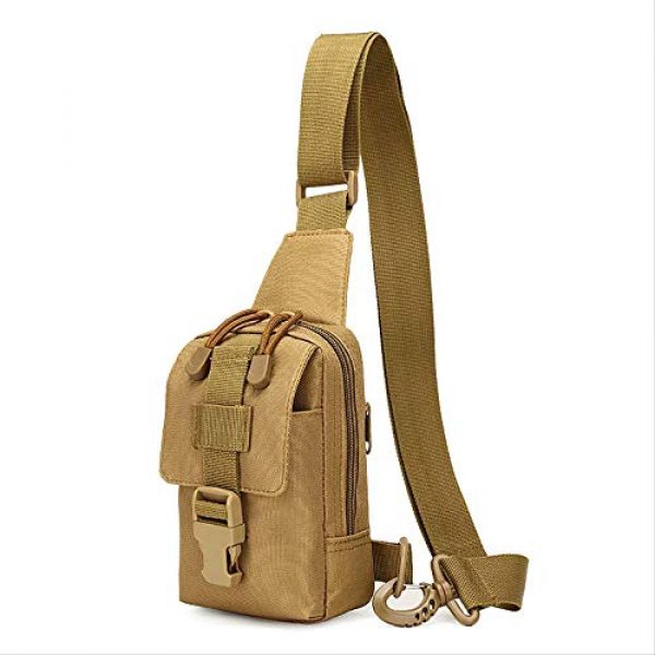 VJRQM Tactical Backpack 2 VJRQM One-Shoulder Small Chest Bag Outdoor Sports Riding Shoulder Bag Chest Hanging Mobile Phone Bag Camouflage Tactical Shoulder Bag 800d Waterproof Encrypted Oxford Cloth