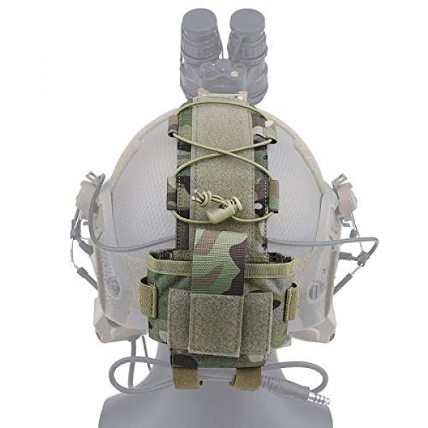 KRYDEX Tactical Pouch 6 KRYDEX MK3 Combat Helmet Counterweight/Storage AN/PVS-31 Battery Box Balance Weight Bag with Hook and Loop