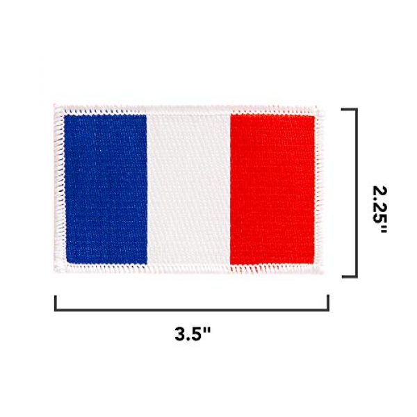 Desert Cactus Airsoft Morale Patch 2 France Flag Patch Bulk 3-Pack 3.5Wx2.25H State Iron On Sew Embroidered Tactical Morale Back Pack Hat Bags French (3-Pack Patch)