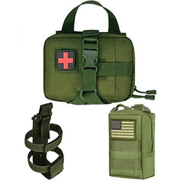 IronSeals Tactical Pouch 1 IronSeals Tactical Molle Pouches Multi-Purpose EDC Nylon Waist Pack Water Bottle Holster Utility Detachable Patches Pouches for Dog Vest Harness