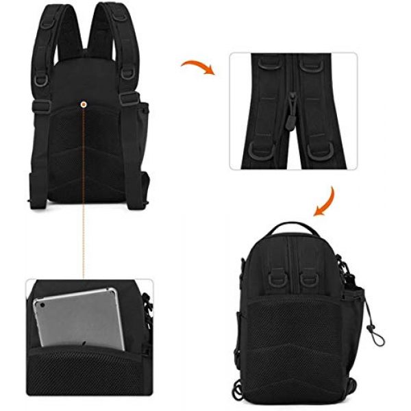 ACOMOO Tactical Backpack 7 ACOMOO Tactical Backpack Multi-Functional Molle Sling Backpacks One Strap Shoulder Bag