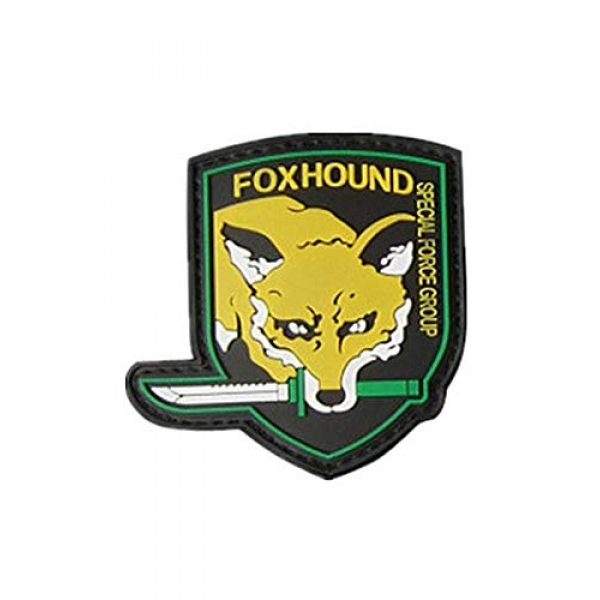 PVC PATCH Airsoft Morale Patch 1 Metal Gear Solid Fox Hound Knife Military Hook Loop Tactics Morale PVC Patch (color2)