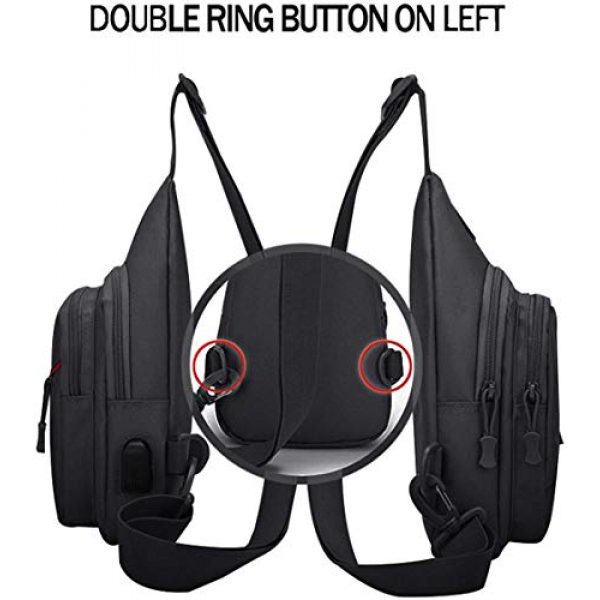 ACOMOO Tactical Backpack 5 ACOMOO Tactical Sling Bag One Strap Crossbody Mini Shoulder Backpack Black2