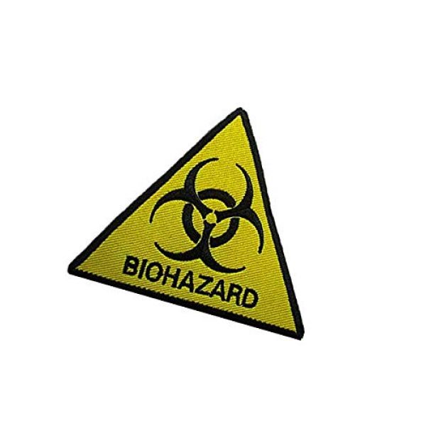 Embroidery Patch Airsoft Morale Patch 3 Biohazard Symbol Zombie Toxic Warning Danger Military Hook Loop Tactics Morale Embroidered Patch