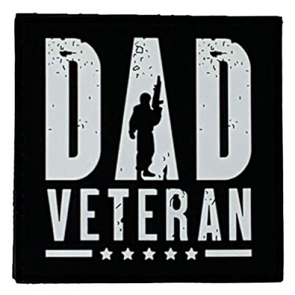 PatchOps Airsoft Morale Patch 1 PatchOps Dad Veteran PVC Tactical Morale Patches (Dad Veteran)
