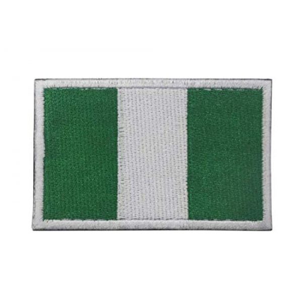 Tactical Embroidery Patch Airsoft Morale Patch 1 Nigeria Flag Embroidery Patch Military Tactical Morale Patch Badges Emblem Applique Hook Patches for Clothes Backpack Accessories