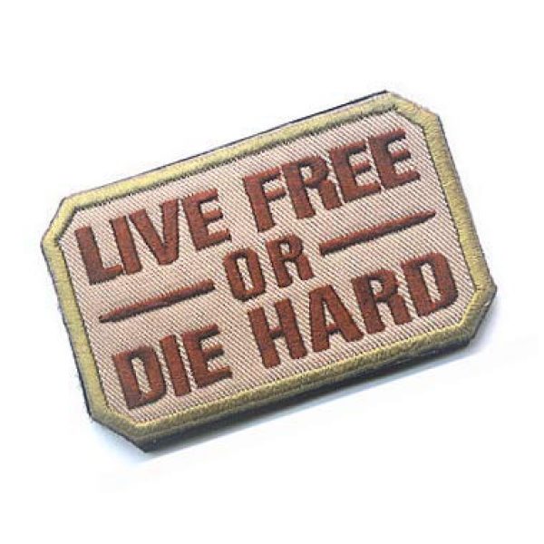 Embroidery Patch Airsoft Morale Patch 2 Live Free Or Die Hard Military Hook Loop Tactics Morale Embroidered Patch (color2)