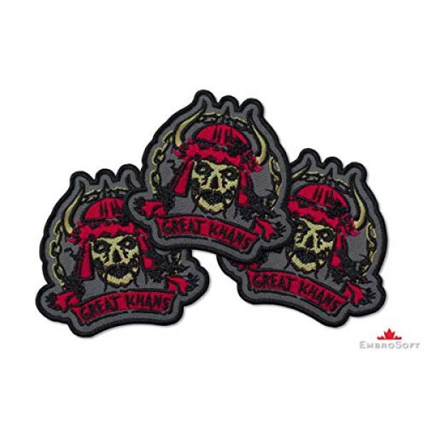 Embrosoft Airsoft Morale Patch 2 Fallout New Vegas Great Khans Gang Emblem Embroidered Patch Iron On (3.5" x 3.3")