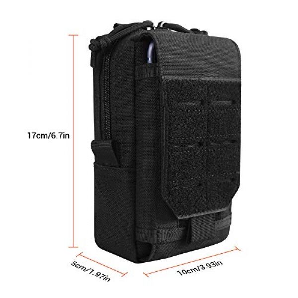 XYAM Tactical Pouch 2 XYAM Tactical Molle Pouch Military Waist Bag Outdoor Men Tool Bag Vest Pack Purse Mobile Phone Case Hunting Compact Bag(Black)