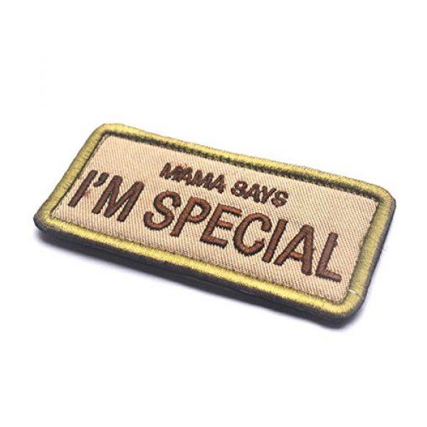 CREATOR Airsoft Morale Patch 3 Mama Says I'm Special Tactical Patch Military Embroidered Hook & Loop Patch for Men, Children and Pets