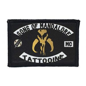 RedheadedTshirts Airsoft Morale Patch 1 Sons of Mandalore Star Wars Mandalorian Morale Patch 2x3" Hook and Loop Patch. Made in The USA