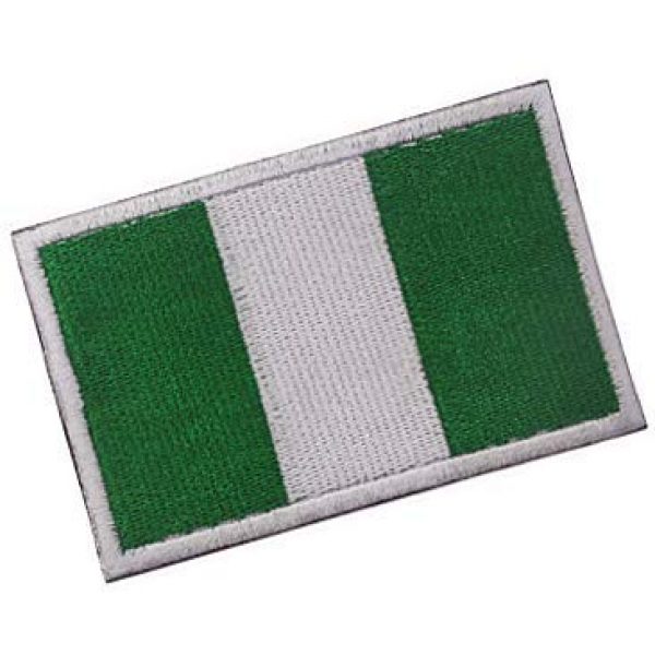 Embroidery Patch Airsoft Morale Patch 2 Nigerian Flag Patch Military Hook Loop Tactics Morale Embroidered Patch