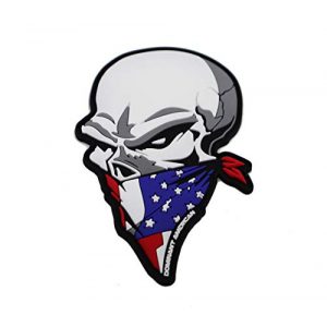 Dominant American Airsoft Morale Patch 1 The DOMINANT American PVC Patriot Skull morale American flag PATCH 3.5" tall x 3" wide