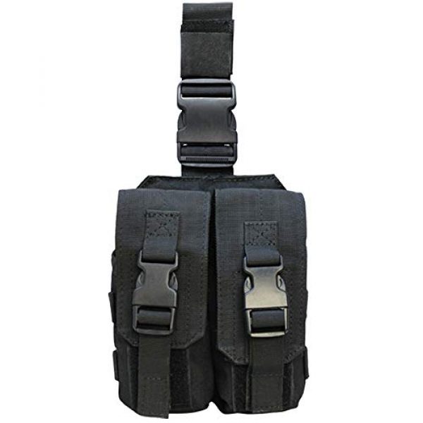 DBM IMPORTS Tactical Pouch 1 Black Molle Tactical Drop Leg 5.56 .223 MAG PALS Pouch Bag Holster Carrier