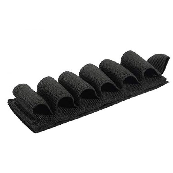 No/branded Tactical Pouch 3 Molle Tactical 6 Round Shotgun Shell Holder Nylon Shotgun Ammo Carrier Ammunition Pistol Bullet Reload Holder with Adhesive Backing Sticker