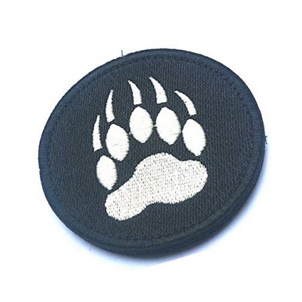 Embroidery Patch Airsoft Morale Patch 2 Bear Claw Tracker PAW Military Hook Loop Tactics Morale Embroidered Patch