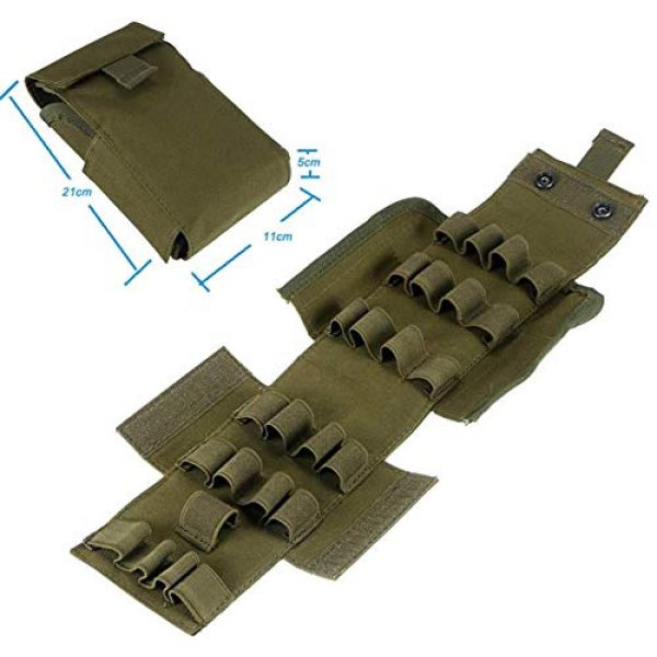 PAOTU Tactical Pouch 3 PAOTU Tactical Shotgun Shells Holder Reload Magazine Pouch Ammo Bag for Hunting-Green