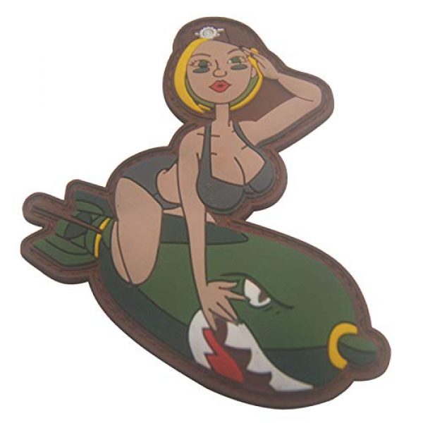 APBVIHL Airsoft Morale Patch 5 Tactical Military Morale Sexy Girl PVC Patches, Beautiful America's Women Soldiers Wear Bikini Patch with Hook Back Adhesion for DIY Halloween Decorations Backpack Clothes Accessories Bundle 3 Pieces