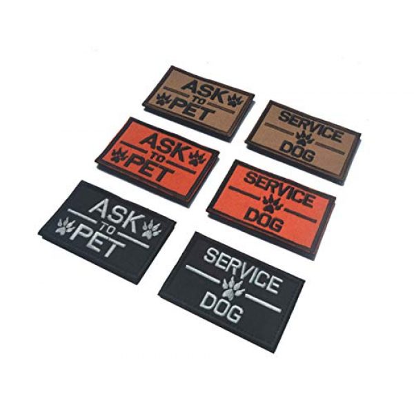 GrayCell Airsoft Morale Patch 4 2 Pack Homiego Ask to Pet Embroidered Tactical Morale Patch Badge for Dog Harness & Vest