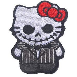 Embroidery Patch Airsoft Morale Patch 1 Hello Kitty As Jack Nightmare Before Christmas Military Hook Loop Tactics Morale Embroidered Patch