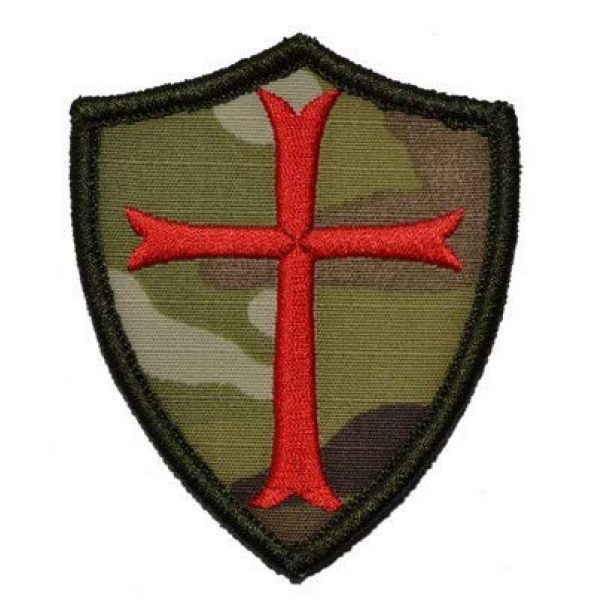 Tactical Embroidery Patch Airsoft Morale Patch 2 Cross Crusader Shield Navy Seal Devgru Tactical Embroidery Patch Hook & Loop Morale Patch Military Patch for Clothing Accessory Backpack Armband (2pcs)