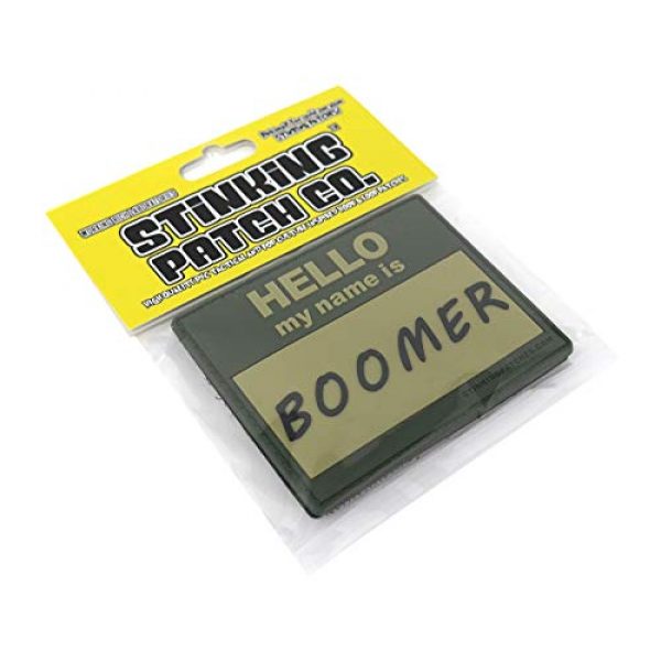 Stinking Patch Co. Airsoft Morale Patch 6 Hello My Name is Boomer - PVC Rubber Tactical Morale Patch