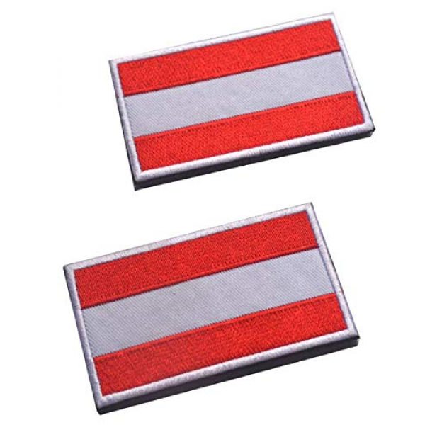 Tactical Embroidery Patch Airsoft Morale Patch 1 2pcs Austria Flag Embroidery Patch Military Tactical Morale Patch Badges Emblem Applique Hook Patches for Clothes Backpack Accessories