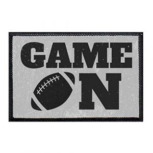 P PULLPATCH Airsoft Morale Patch 1 Game On Football Morale Patch | Hook and Loop Attach for Hats, Jeans, Vest, Coat | 2x3 in | by Pull Patch