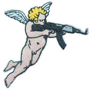 PatchClub Airsoft Morale Patch 1 PatchClub Cupid with AK47 Patch - Iron On/Sew On - Cool Patches, Morale, Tactical, for Backpack, Hat, Jacket