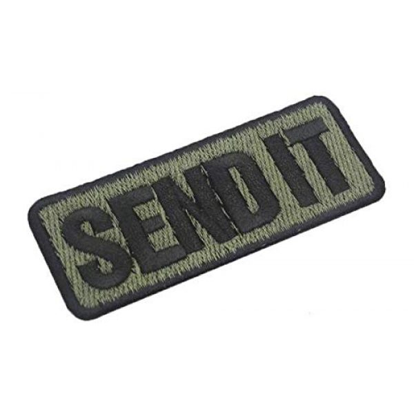 Tactical Embroidery Patch Airsoft Morale Patch 3 Send It Tactical Embroidery Patch Hook & Loop Morale Patch Military Patch for Clothing Accessory Backpack Armband (2pcs)